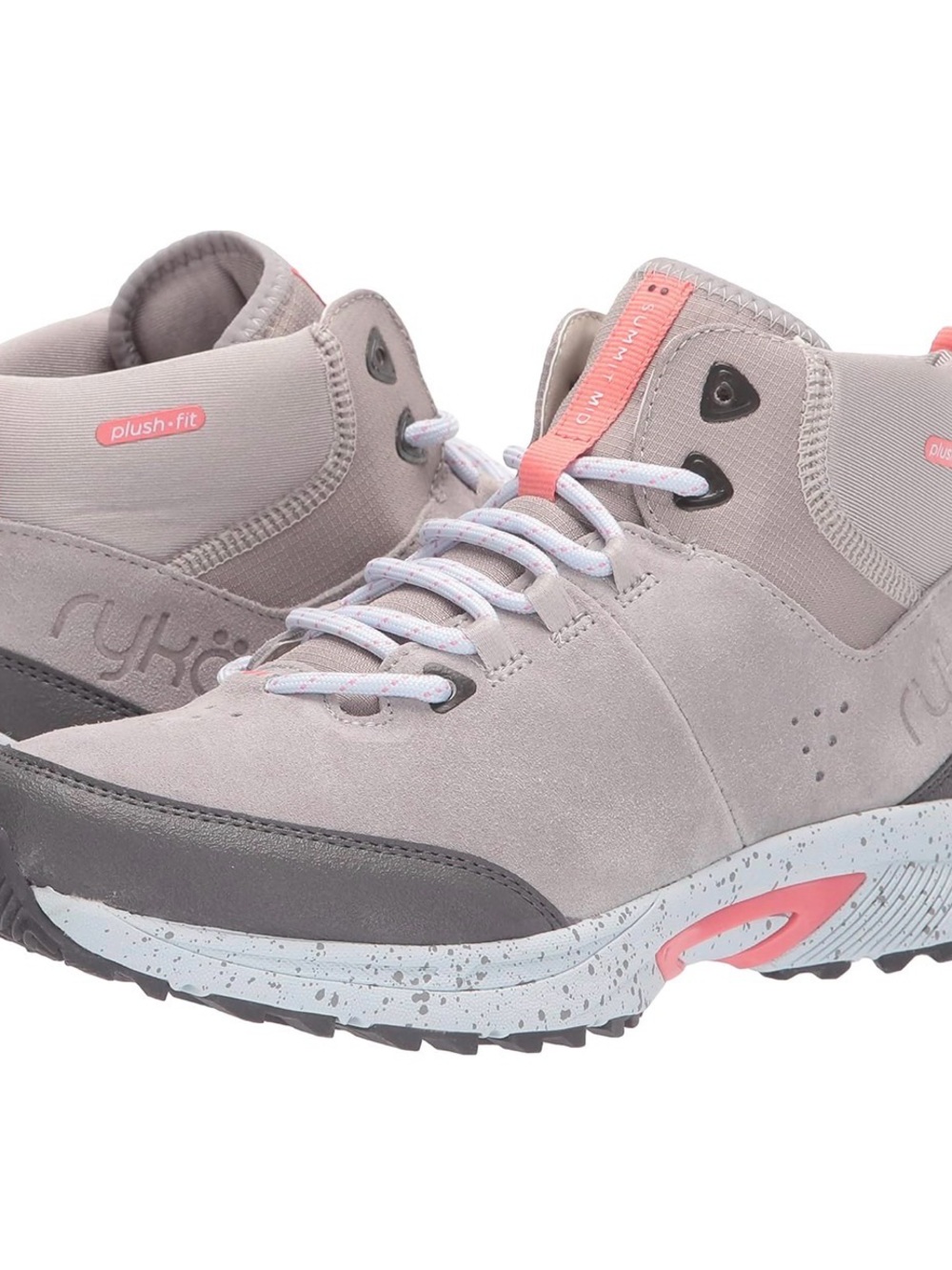 Ryka Summit Trail Mid Hiking Boots Taupe Pink Black Womens 8M Water Repellent